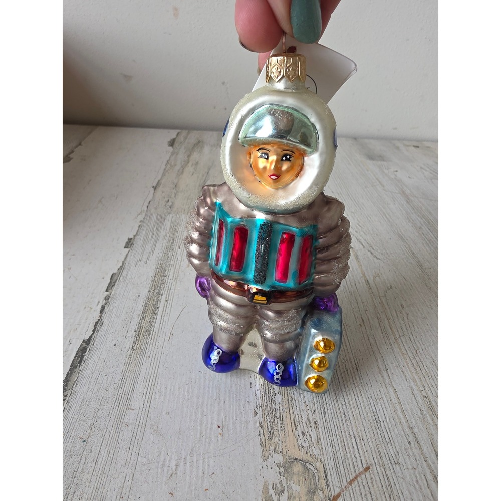 Vintage radko astronaut Moon astrology glass ornament space